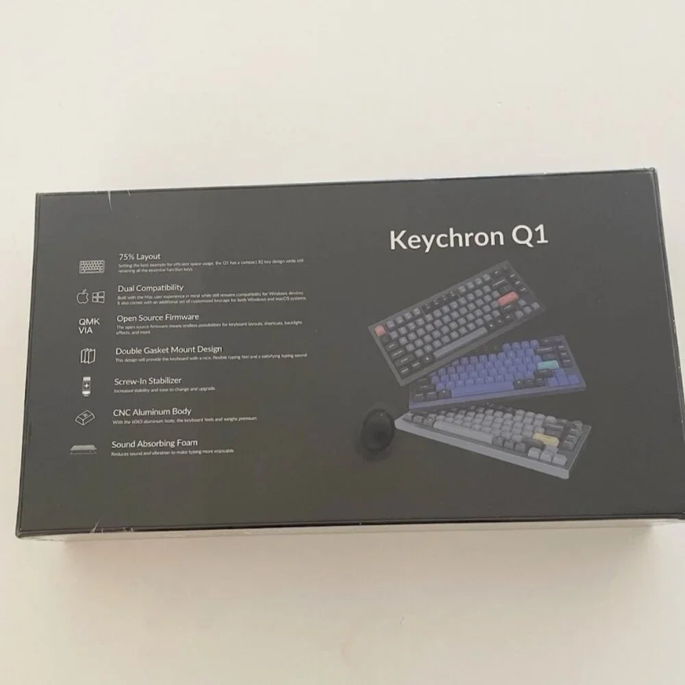 Keychron Q1 Wired Custom 75% Mechanical Keyboard Knob Version 2 NEW Sealed Box